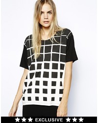 Y.a.s To Asos Shell Top In Grid Print