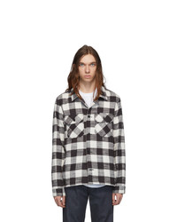 Naked and Famous Denim Black And White Slubby Check Work Shirt