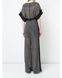 Dvf Diane Von Furstenberg Windowpane Jumpsuit