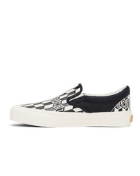 Vans Black And White Baractua Edition Classic Slip On Sneakers
