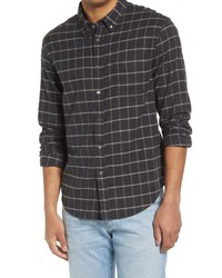 Rails Reid Stretch Cotton Shirt In Kerry Charcoal Melange At Nordstrom
