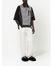 Dolce & Gabbana Stripe Panelled Polo Shirt