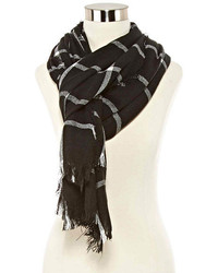 Black and White Check Scarf