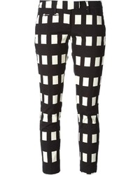 Dondup Check Pattern Slim Fit Trousers