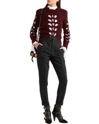 Isabel Marant Iola Checked Wool Twill Tapered Pants