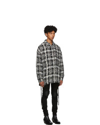 Faith Connexion Black And White Check Tweed Laced Over Shirt