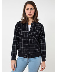 American Apparel Unisex Grid Print Flex Fleece Club Jacket