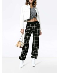 Chloé Crepe Check Track Trousers