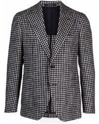 Black and White Check Wool Blazers for Men | Lookastic