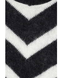 Balmain Chevron Patterned Angora Blend Sweater