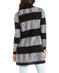 Charlotte Russe Chevron Striped Duster Cardigan Sweater