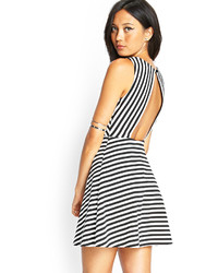 Forever 21 Chevron Striped Cutout Dress
