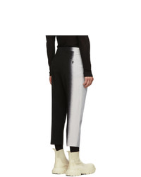 Rick Owens Black And Silver Degrade Trousers