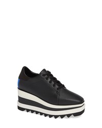 Black and White Chunky Leather Oxford Shoes