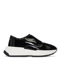 Black and White Chunky Slip-on Sneakers