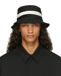 Black and White Corduroy Bucket Hat