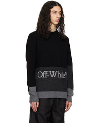 Off-White Black Color Block Sweater