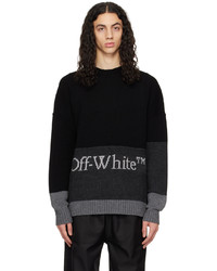 Off-White Black Color Block Sweater