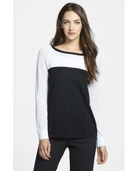 Nordstrom Collection Colorblock Boatneck Pullover