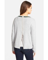 Hinge Colorblock Zip Back Sweater