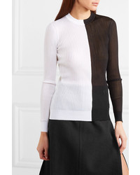 Givenchy Two Tone Ribbed Knit Sweater