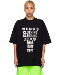 Vetements Black Translation T Shirt
