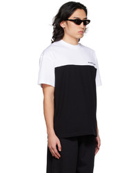 VTMNTS Black White Numbered Color Block T Shirt