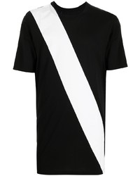 11 By Boris Bidjan Saberi Diagonal Stripe Contrast T Shirt