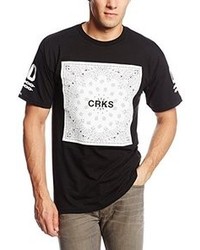 Crooks & Castles Knit Crew T Shirt Bandit Block