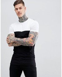 ASOS DESIGN Longline Muscle Fit T Shirt With Contrast Yoke