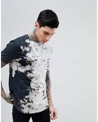 ASOS DESIGN Relaxed Longline T Shirt In Bleach Wash