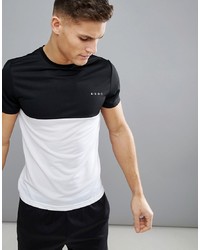 ASOS 4505 T Shirt With Quick Dry And Contrast Panelwhite