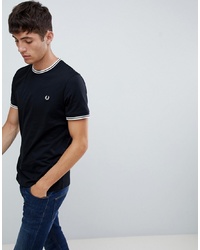 Fred Perry Twin Tipped T Shirt In Black