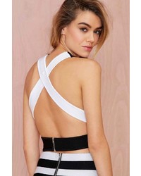 Nasty Gal Factory Nowhere To Go But Up Knit Crop Top