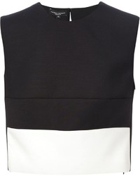 Narciso Rodriguez Contrast Hem Cropped Blouse