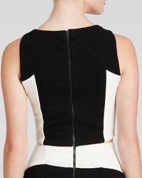Alice + Olivia Top Seamed Color Block Fitted Crop