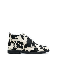 Black and White Desert Boots