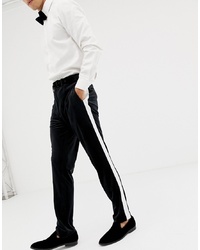 ASOS DESIGN Skinny Tuxedo Suit Trousers In Black