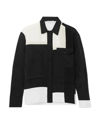 JW Anderson Paneled Cotton And Washed Satin Shirt
