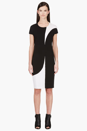 Admin cement Literary arts Calvin Klein Collection Black White Panelled Stretch Lynn Dress, $850 |  SSENSE | Lookastic