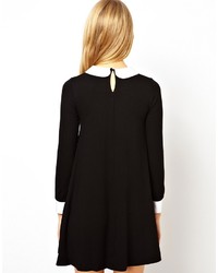 Asos Petite Swing Dress With Collar And Cuffs