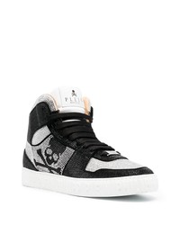 Philipp Plein Crystal Embellished High Top Sneakers