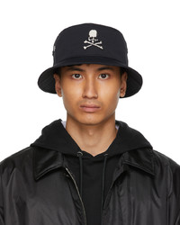 Mastermind Japan Black Embroidered Jersey Bucket Hat