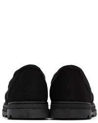 Vivienne Westwood Black Canvas Logo Simian Slip On Sneakers