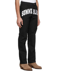 Nahmias Black Summerland Silk Patch Trousers