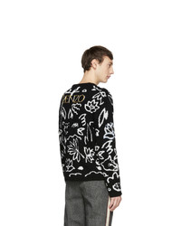 Kenzo Black And White Sketch Meto Sweater