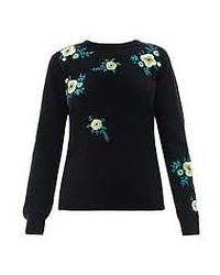 Christopher Kane Floral Embroidered Cashmere Sweater