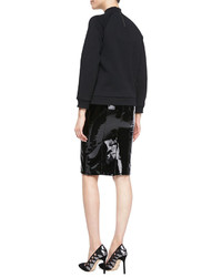 Christopher Kane Mock Neck Sweatshirt With Embroidered Center