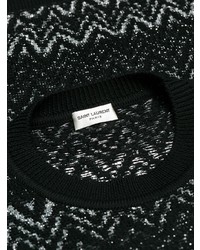 Saint Laurent Zig Zag Embroidered Sweater