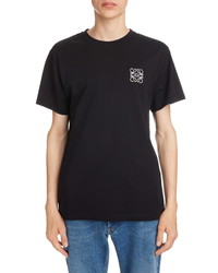 Loewe Anagram Embroidered Cotton T Shirt